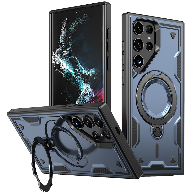 适用三星S26Ultra天环手机壳pro车载磁吸带支架360旋转s23u防摔壳|undefined