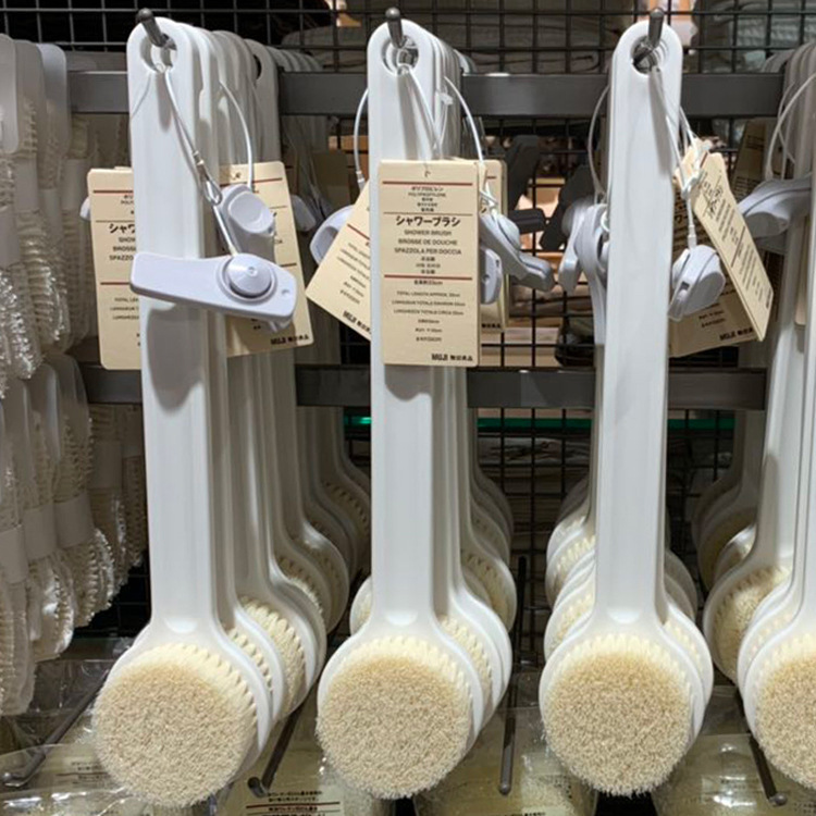 Long-Handled Massage Bath Brush, Exfoliating Bath Brush, Soft-Bristled Large Back Scrubber, Back Cleaning Brush