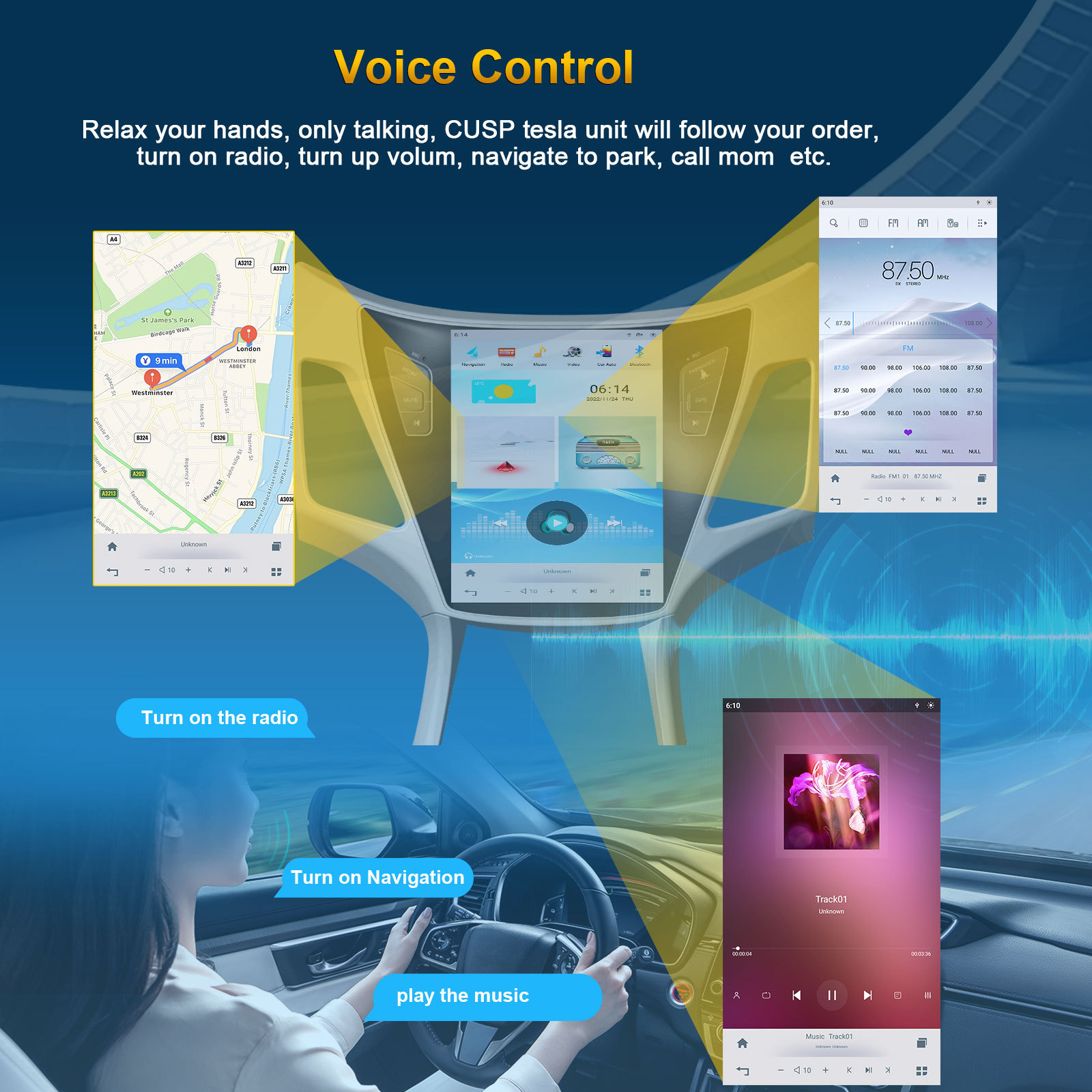Android Car Navigation GPS Radio Player for Hyundai Elantra 2011