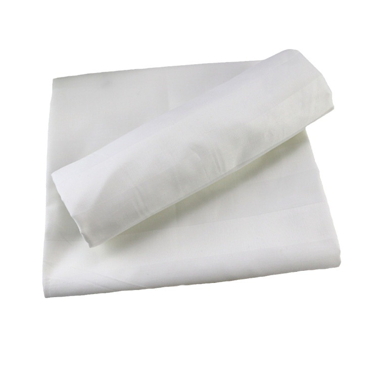 厂家供应批发涤棉缎条T/C40s 140*100宽幅加密漂白酒店床品面料