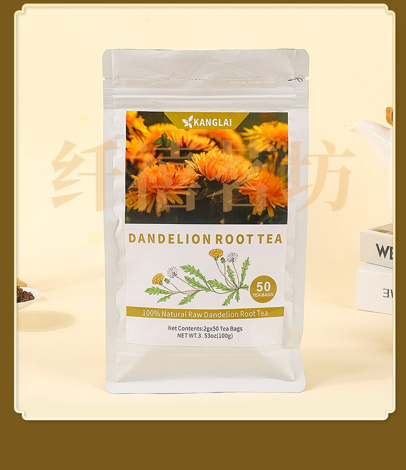 Dandelion Root Tea Pu Gong Ying 100g 50 Teabags Caffeine Free Herbal Infusion in use