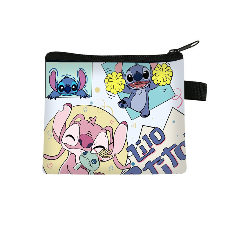 Monedero Infantil de Stitch, Popular en 2025, para Monedas, Llaves, Audífonos, Cartera de Poliéster con Dibujos Animados, Venta al Por Mayor