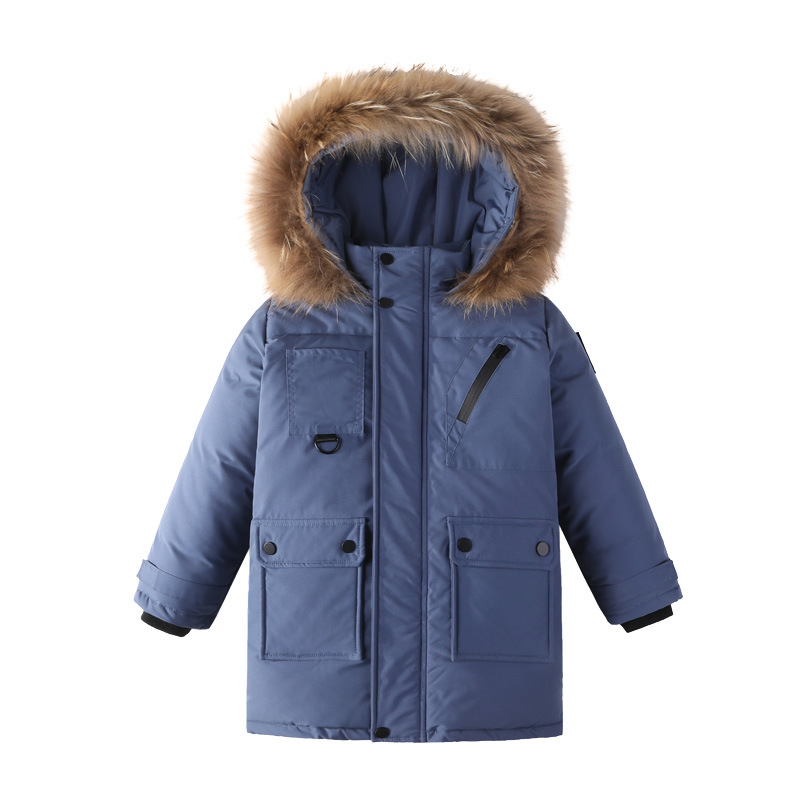 Kids' Clothing autumn and winter new children's down cotton jackets for middle and large children plus velvet and thickened fashionable cotton jackets_voghion.com