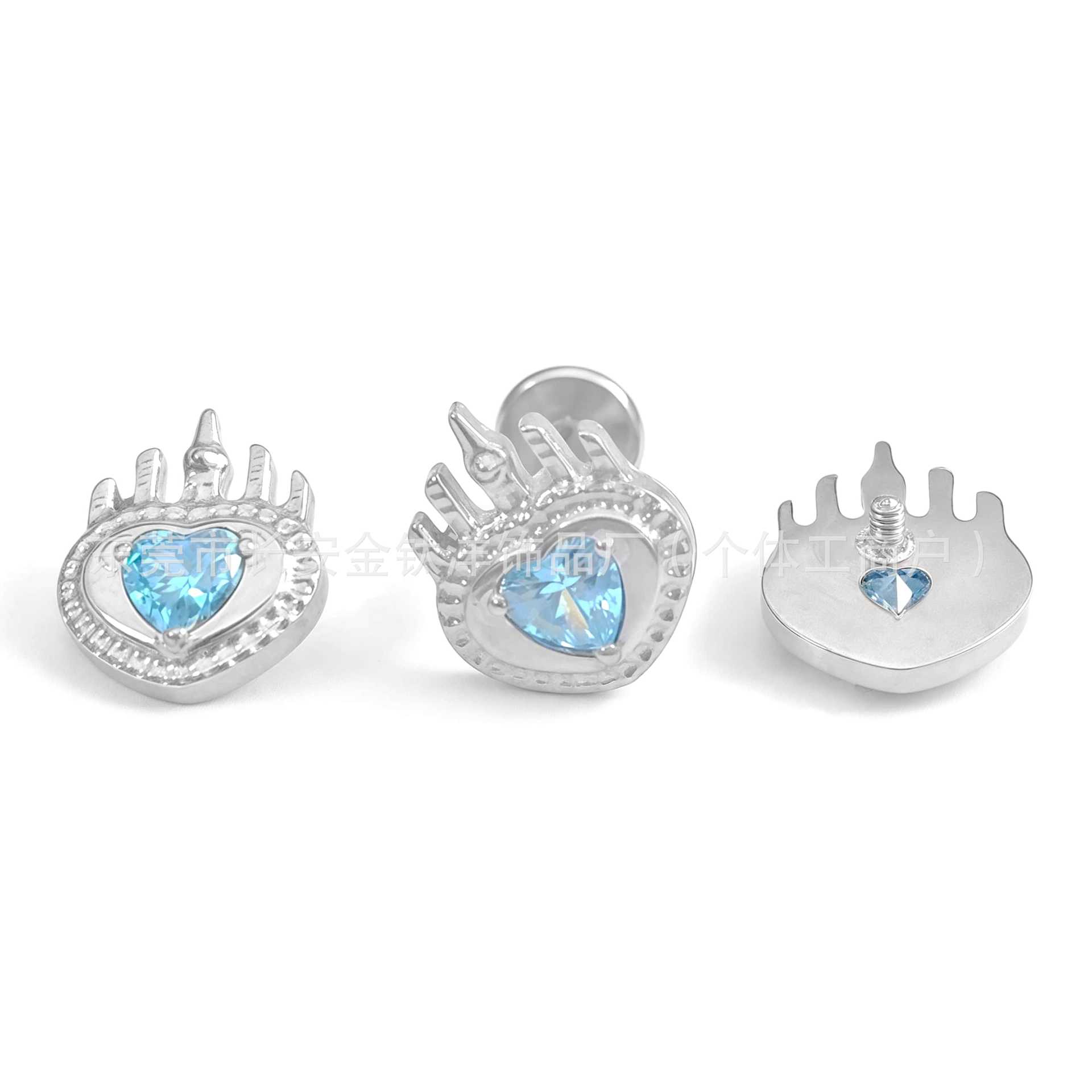 Pointed titanium steel lip stud product view