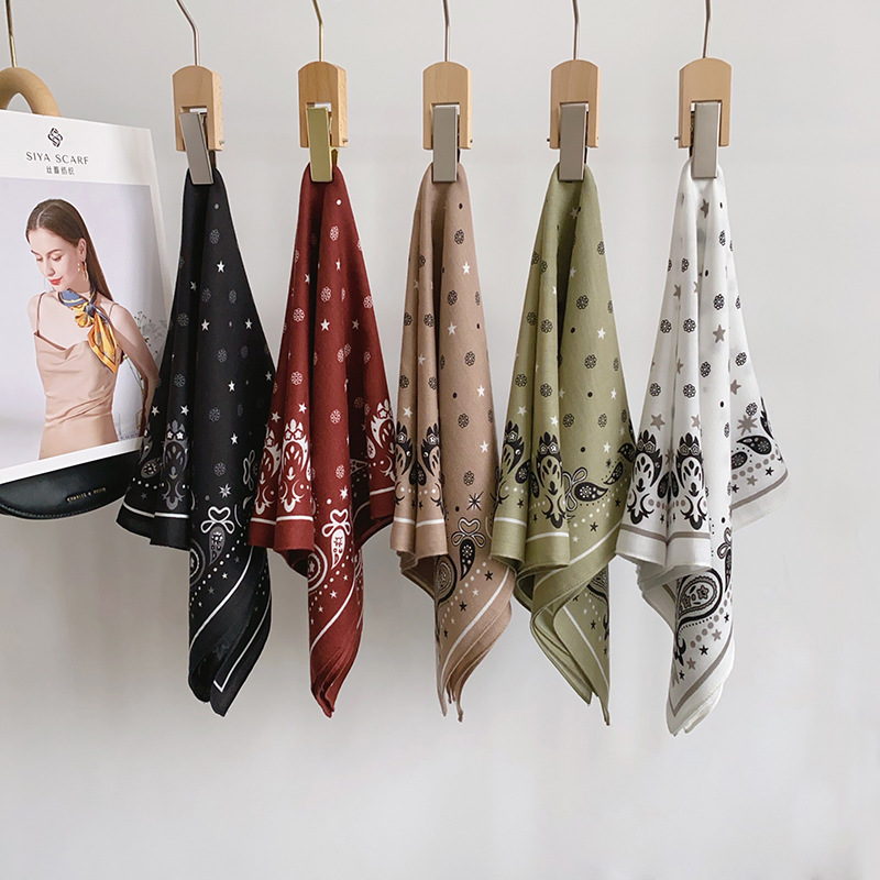 Herringbone simple impresión bufandas cuadradas coreanas pequeñas fragancias damas profesionales con bufandas de moda bufandas decorativas