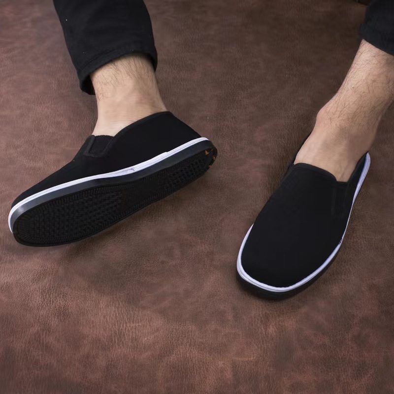 Old Beijing Cloth Shoes for Men and Women, Traditional Handmade, Lightweight, Breathable, Tire-Soled, Flat-Soled Men's Casual Canvas Shoes, Comfortable