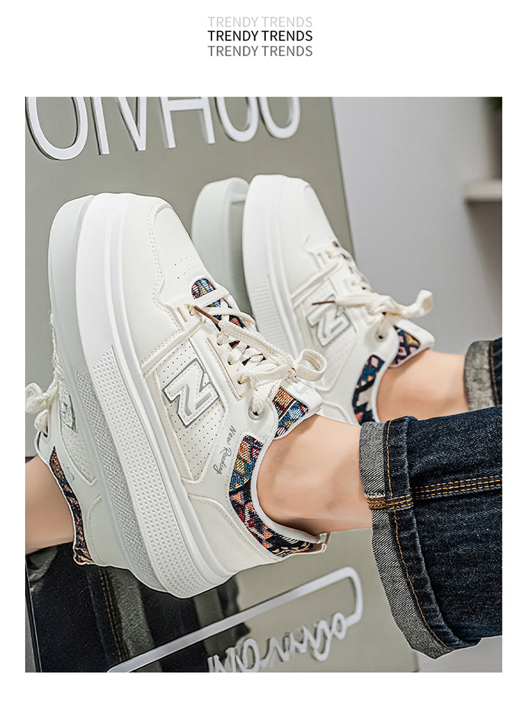 Giày thể thao nam sneaker trắng phong cách cá tính, thoáng mát, đế êm — 723 trắng chi tiết 24