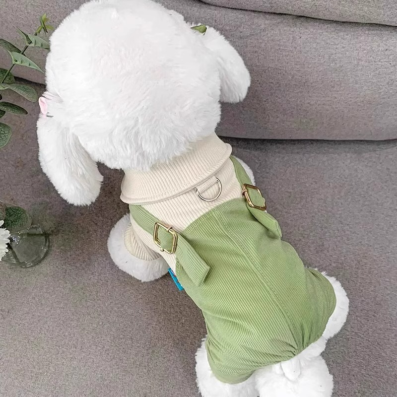 小狗狗衣服韩版背带裤春夏可牵引四脚衣泰迪雪纳瑞小型犬宠物服饰