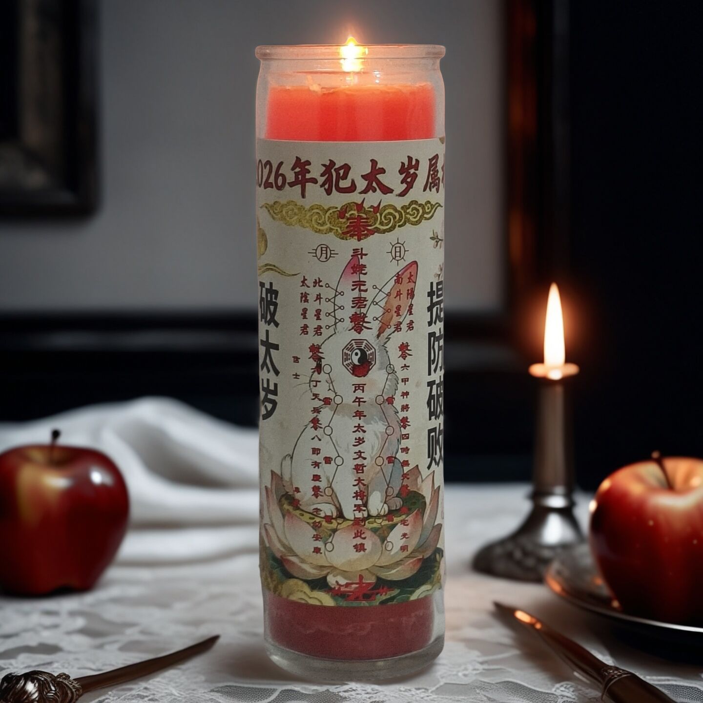 天官賜福手作りろうそく クリエイティブな祝福 ロマンチックなシーンの装飾 無煙ろうそく 5～6個入り 財宝を招くろうそく