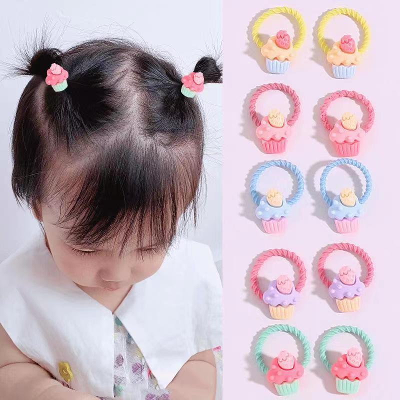 Bandas elásticas para el pelo para niñas, coleteros infantiles con dibujos animados, nuevo estilo 2025, coleteros para bebés que no dañan el cabello, accesorios para el cabello, coleteros con lazo, cuidado del cabello.