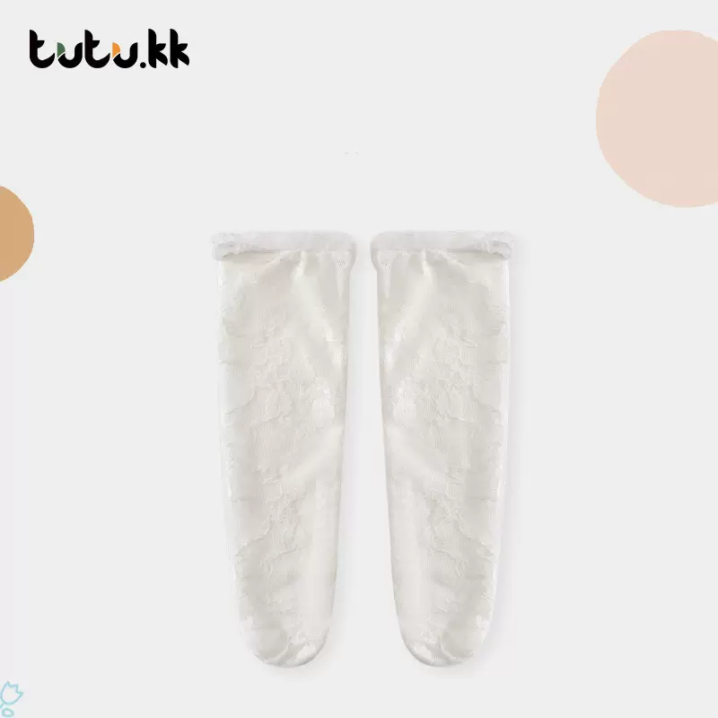 儿童春夏童袜女童网红蕾丝中筒袜宝宝公主花边袜子聆风tutu裙搭配
