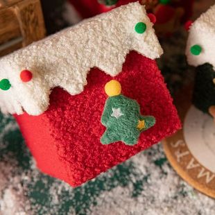 Christmas gift plush gift box Christmas Eve high-end creative apple candy gift box thickened hard high-value gift
