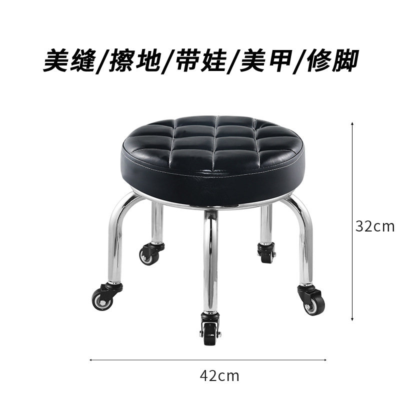 Casa belleza silla de polla de taburete baja silla para niños con taburete para bebés rotativo manicuría pedicura taburete bajo taburete circular