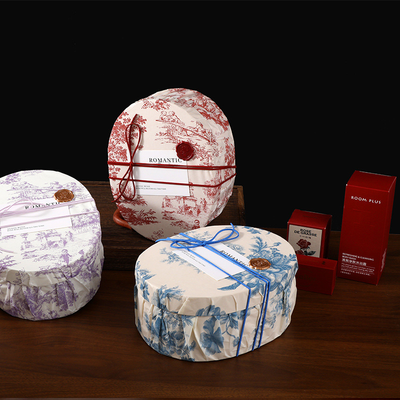 Caja de regalo de boda floreciente francesa retro nicho amiga caja de regalo de cumpleaños caja de regalo oval