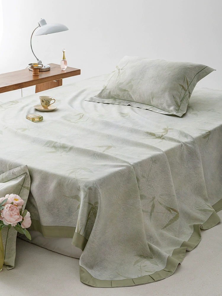 Mat, summer set, silk sheet for home use, 3 piece set, washable