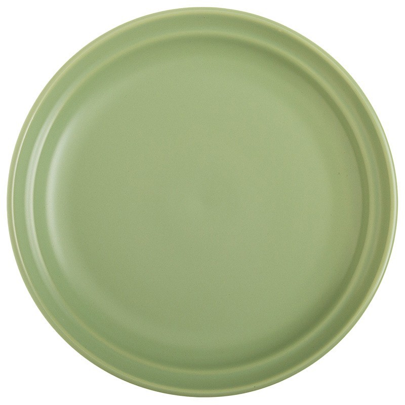 En línea rojo vajilla de cerámica Hotel occidental comida sopa tazón creativo desayuno plato hermoso simple vajilla inauguración plato