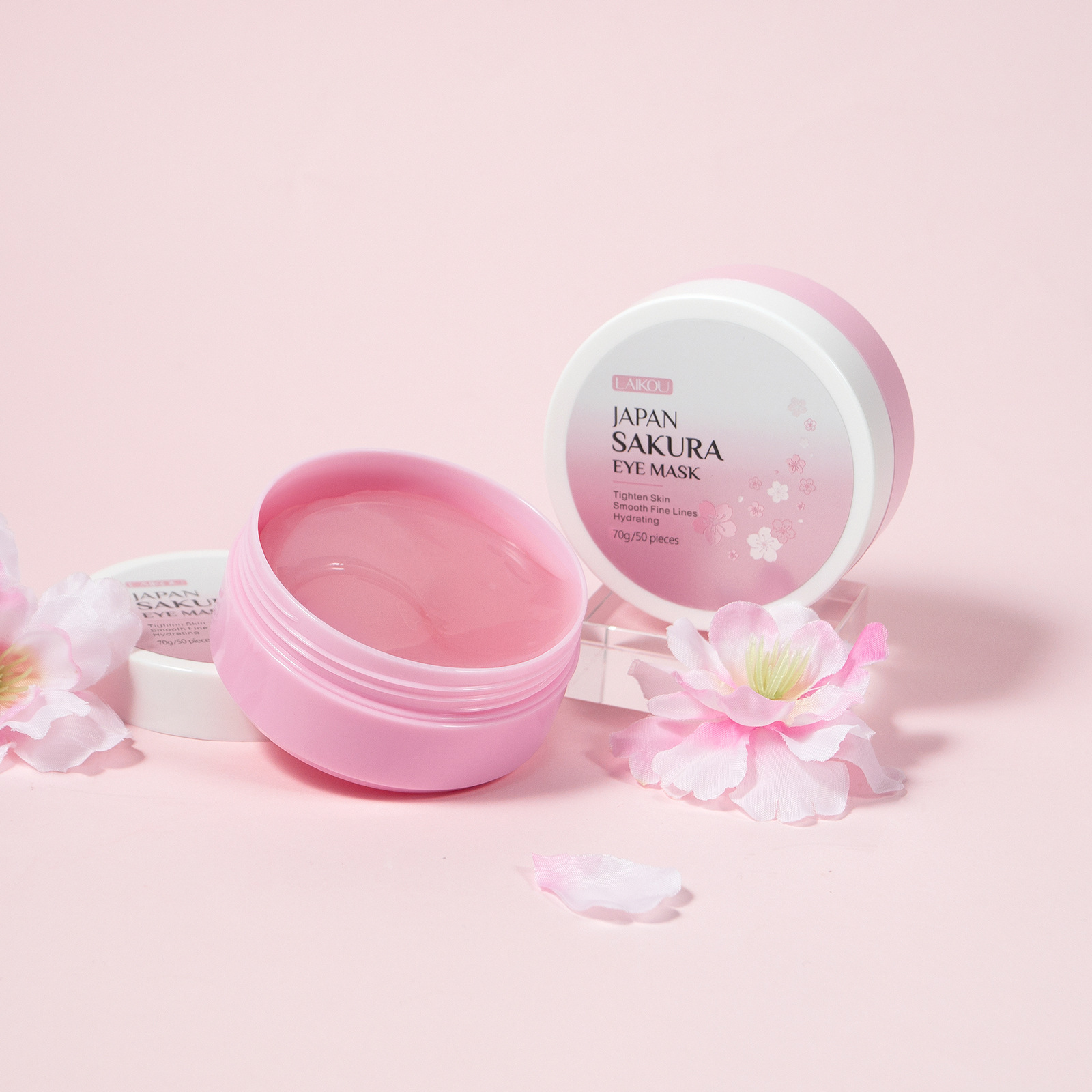Cross-border LAIKOU Sakura Eye Mask 50 pieces - Wholesale of eye care products for moisturizing and hydrating around the eyes undefined