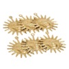 Brass copper earrings solar-powered, pendant, bag handmade, 25mm
