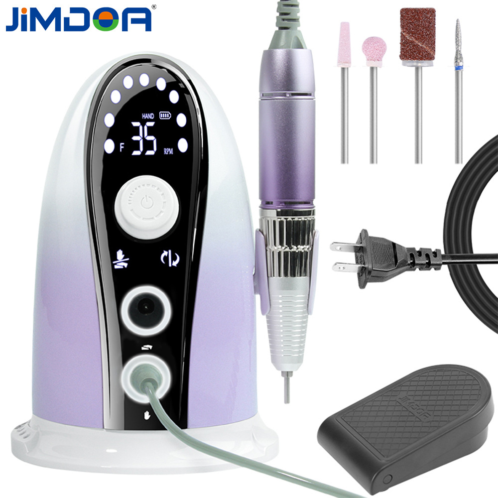 JIMDOA personalizado transfronterizo manicuría máquina especial de pulido de uñas cepillo de carbono bajo ajuste de velocidad de perilla múltiple