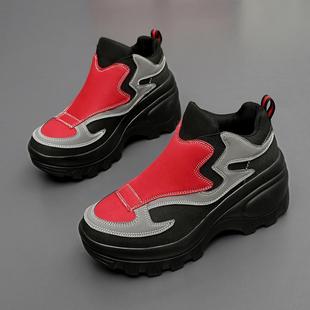 2024 Cross-border New Ladies Fashion Height Increased Breathable Casual Shoes plus size Thick-soled Outdoor Trendy Women's Shoes