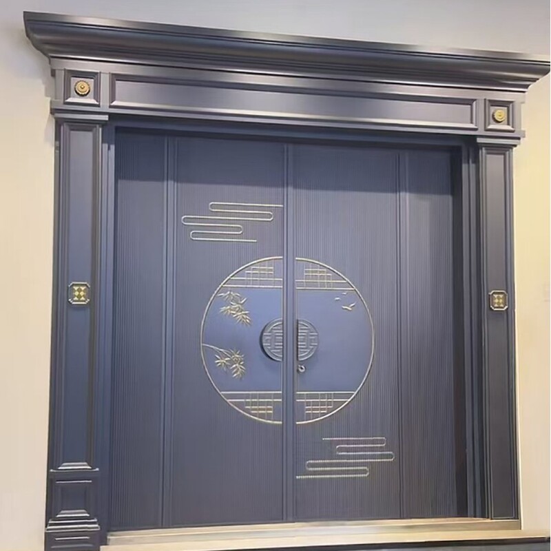 2023 New Style Zinc Alloy Villa Door Heated Super Wide Country Entrance Door Household Anti-theft Anti-rust Imitation Copper Door