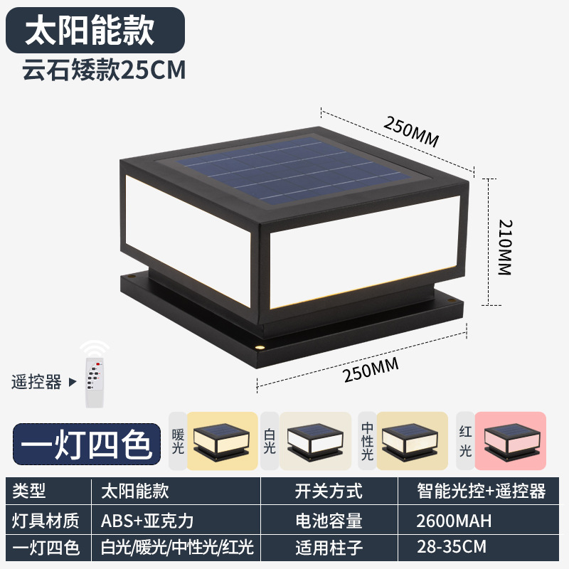 ABS-간단한 태양광 모델 25*25 4색 조명