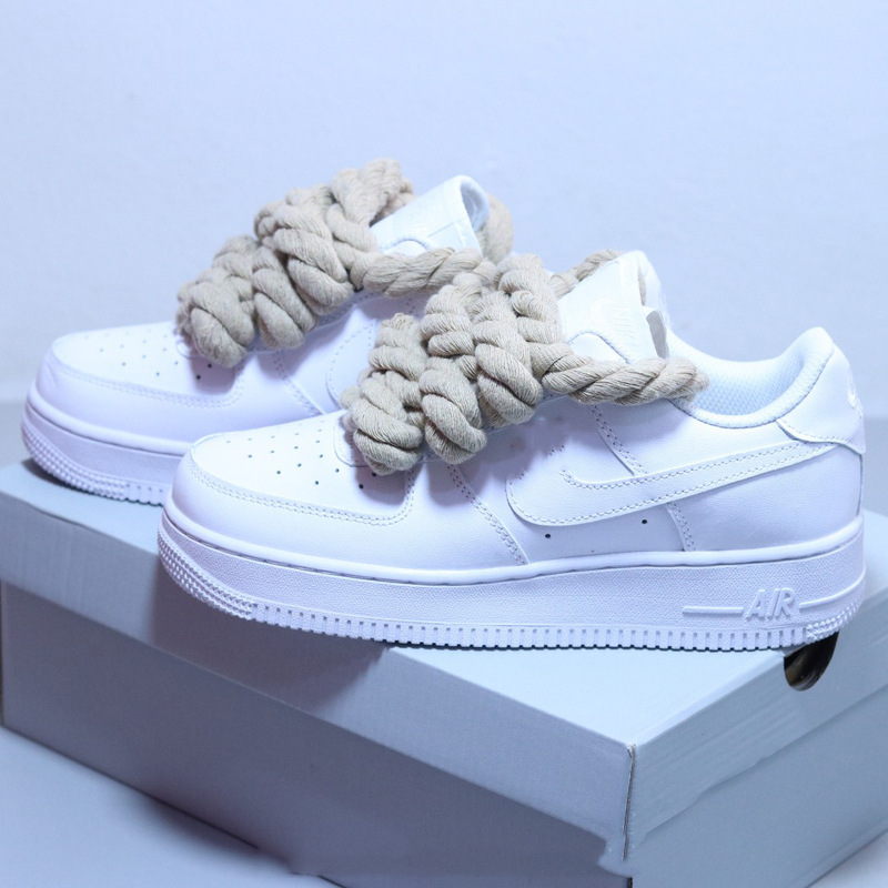 Cross-Border Af1 Hemp Rope Sneakers Thick Laces Women's Sports Shoes Air Force One Limited Casual Men's Trendy Shoes Export Cross-Border Af1 Hemp Rope Sneakers Thick Laces Women's Sports Shoes Air Force One Limited Casual Men's Trendy Shoes Export