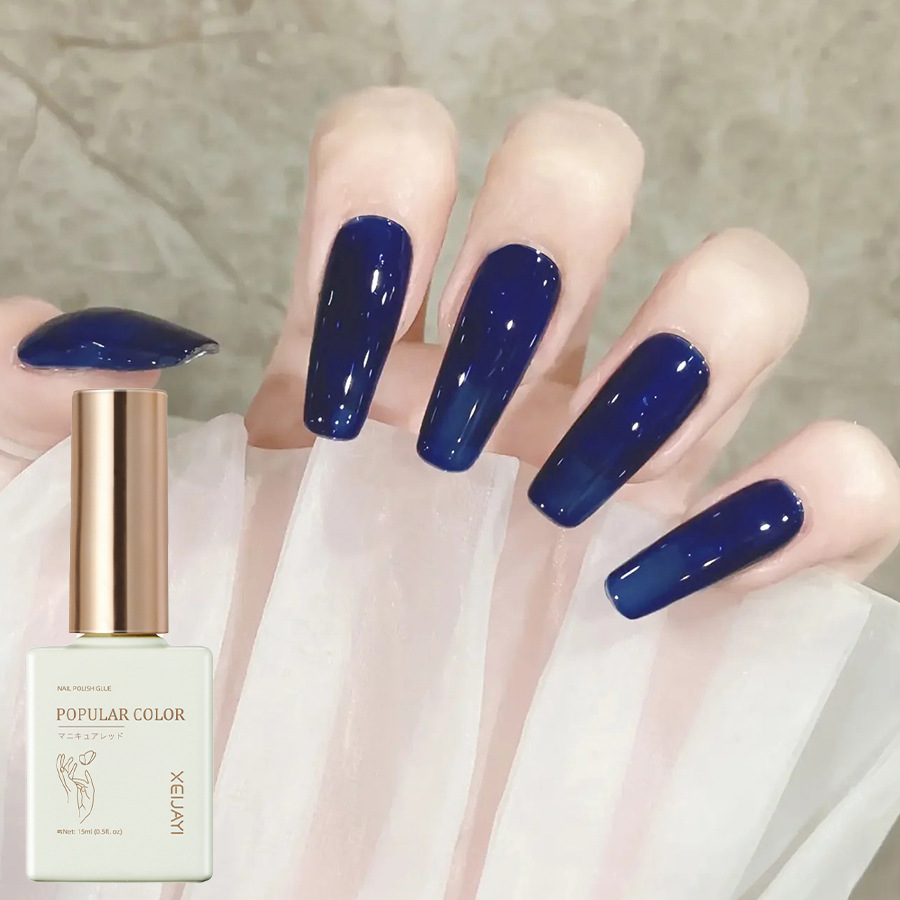Solid color new white nail polish gel naked through nail shop special high nail polish lasting firm factory wholesale
