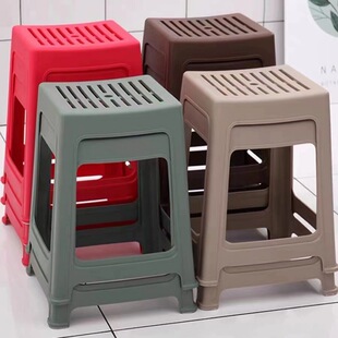 Bathing Chair for the Elderly Bathing Chair Nordic Style Plastic Stool Household Thickened Cooked Glue Stool Striped Hollow Stool