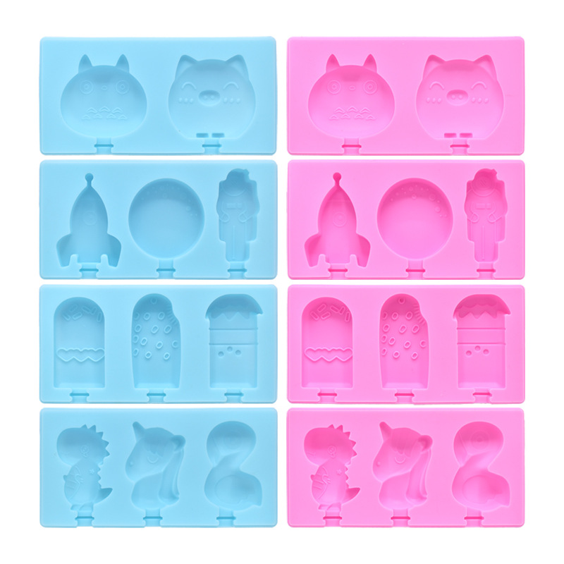 Molde de helado hogar palo helado grado alimenticio silicona Internet celebridad molde con tapa mousse bricolaje hecho en casa caja de hielo