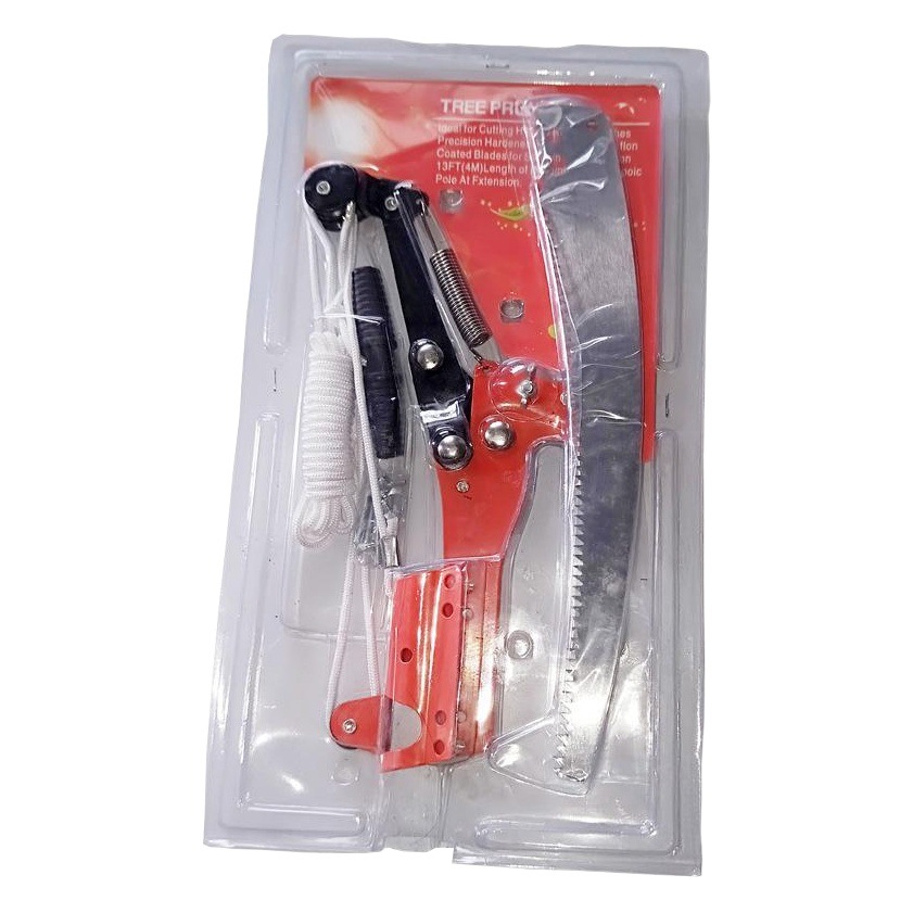 Herramientas de jardín Hierro rojo estrella Biblioteca Sierra de cinta con cuerda Alta rama Sierra de poda de gran altitud Tijeras de rama de fruta Tijeras de rama alta