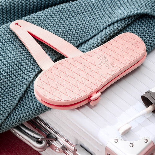 Business trip portable slippers travel non-slip lightweight soft bottom beach swimming folding slippers for men and women wholesale