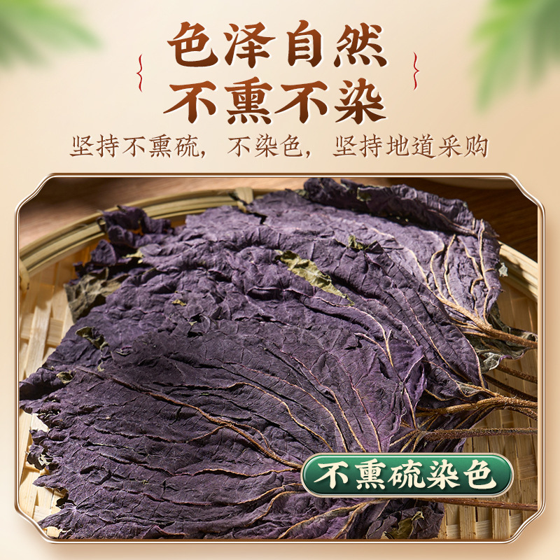 Wild Perilla Leaves 500g Large Pieces of Dried Fresh Edible Perilla Leaves for Tea, Wood Fragrance, Authentic Commercial Use Herbal Medicine