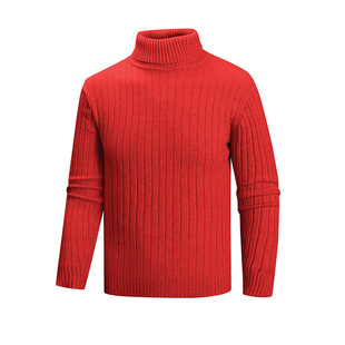 Cross-Border 2025 New Men's Turtleneck Knitwear Men's Autumn and Winter Simple Twist Knitwear with Bottoming Shirt Men's Tops