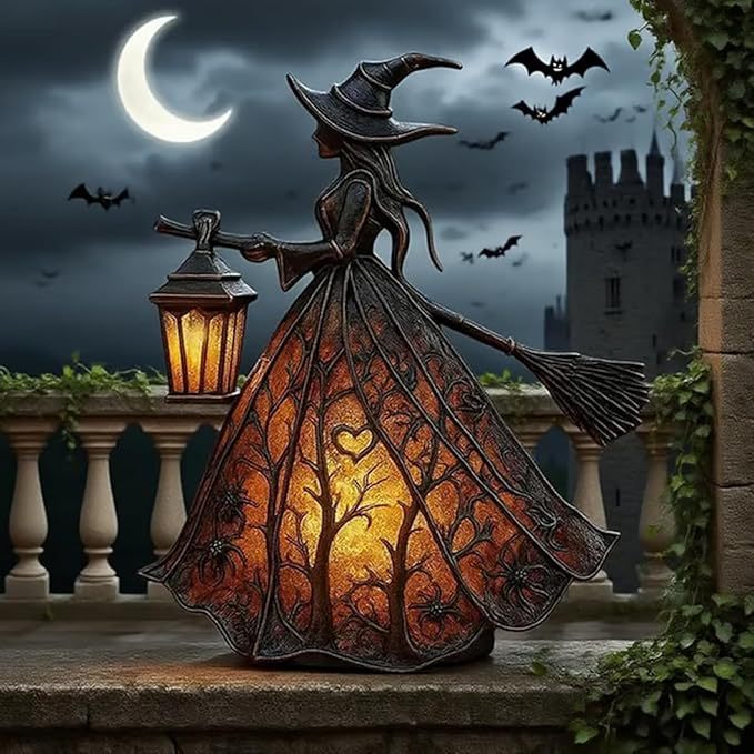Halloween Witch Lamp Witch Lamp Halloween Decoration Ornaments Witch Desktop Table Lamp
