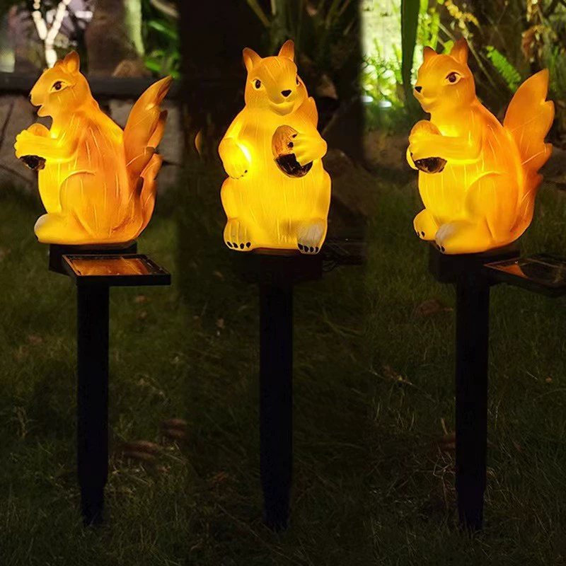 Круговая светодиодная садовая лампа на солнечных элементах в виде кролика, для беседки