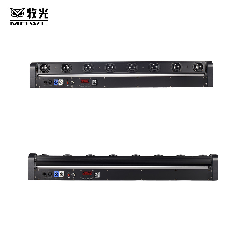 Rendimiento de la etapa de rotación de ocho ojos diez ojos haz de luz de exploración de luz de colores luz láser barra clara equipo de luz de la lámpara de la etapa