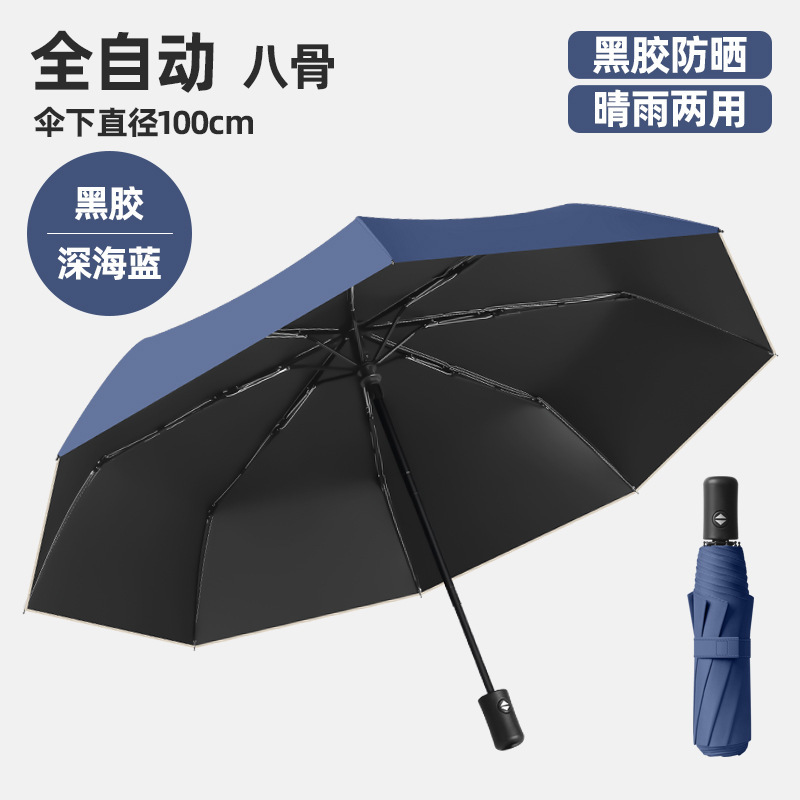 24本骨全自動折りたたみ傘、高級晴雨兼用日よけ・UVカット折りたたみ傘、男女兼用|undefined
