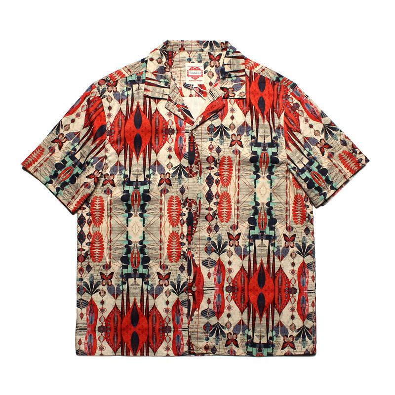 Retro exotic pattern South American style Cuban collar Hawaii Beach short sleeve shirt fashion brand casual shirt Retro exotic pattern South American style Cuban collar Hawaii Beach short sleeve shirt fashion brand casual shirt