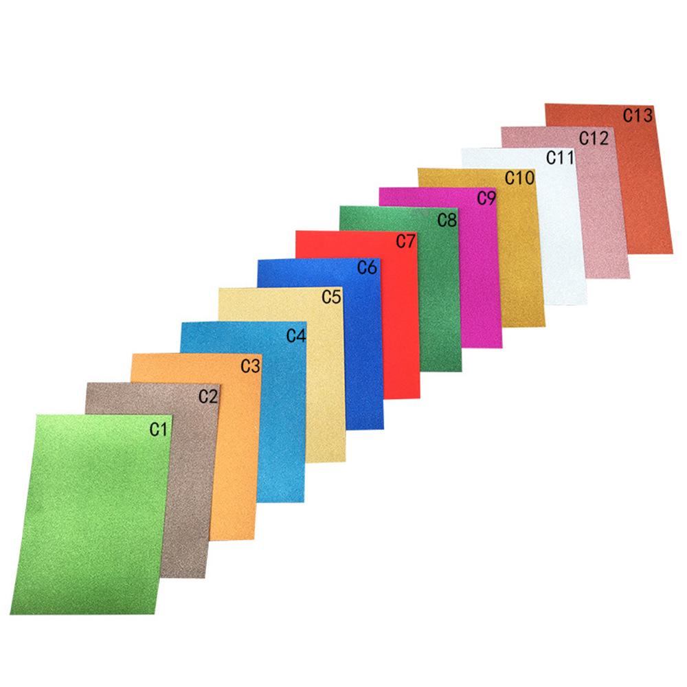 Los fabricantes suministran 250g A3A4 color flash brillo cartón kindergarten DIY papel hecho a mano