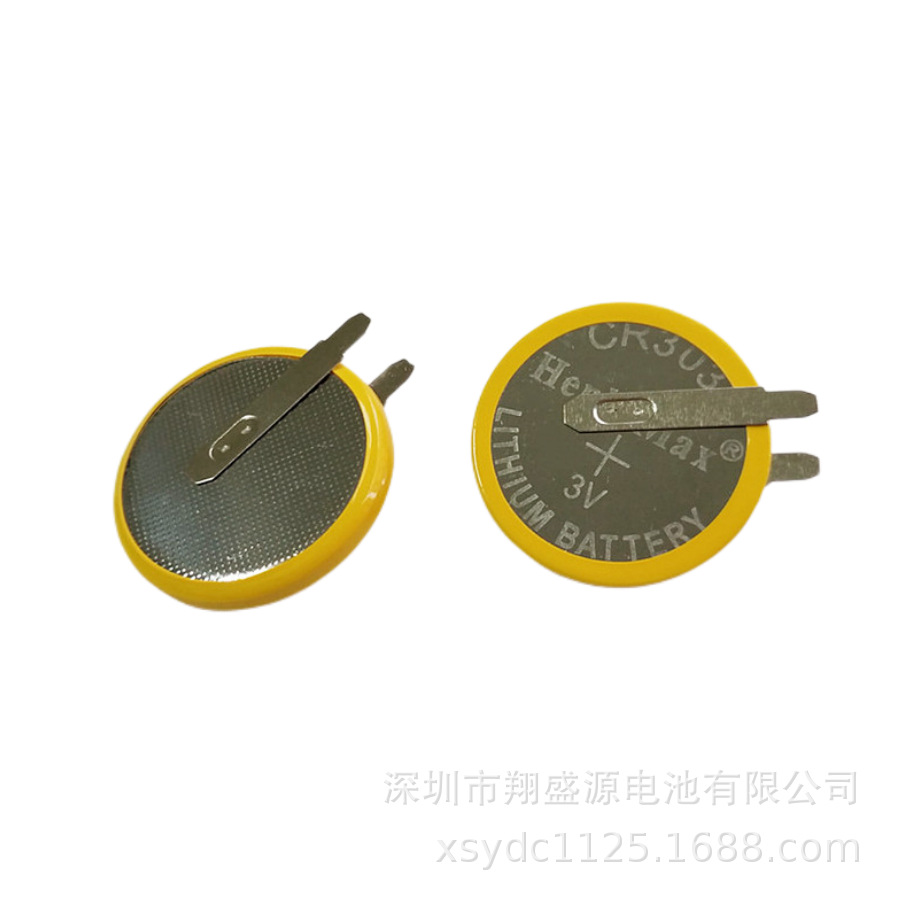 源头工厂现货3VCR3032插脚电池高容量CR3032立式剪刀脚焊脚电池