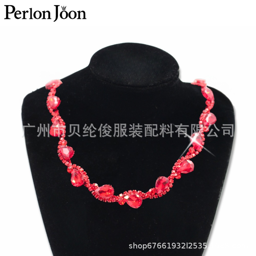 ML231 de alta calidad multicolor súper flash forma de gota de agua forma de gota de agua cadena accesorios de ropa de bricolaje borde