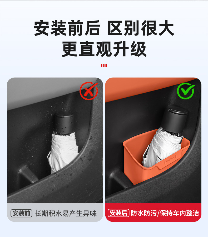 Suitable for Ideal Nio Audi Wenjie Universal Car Trash Can Interior Modification Umbrella Storage Waterproof Box Accessories