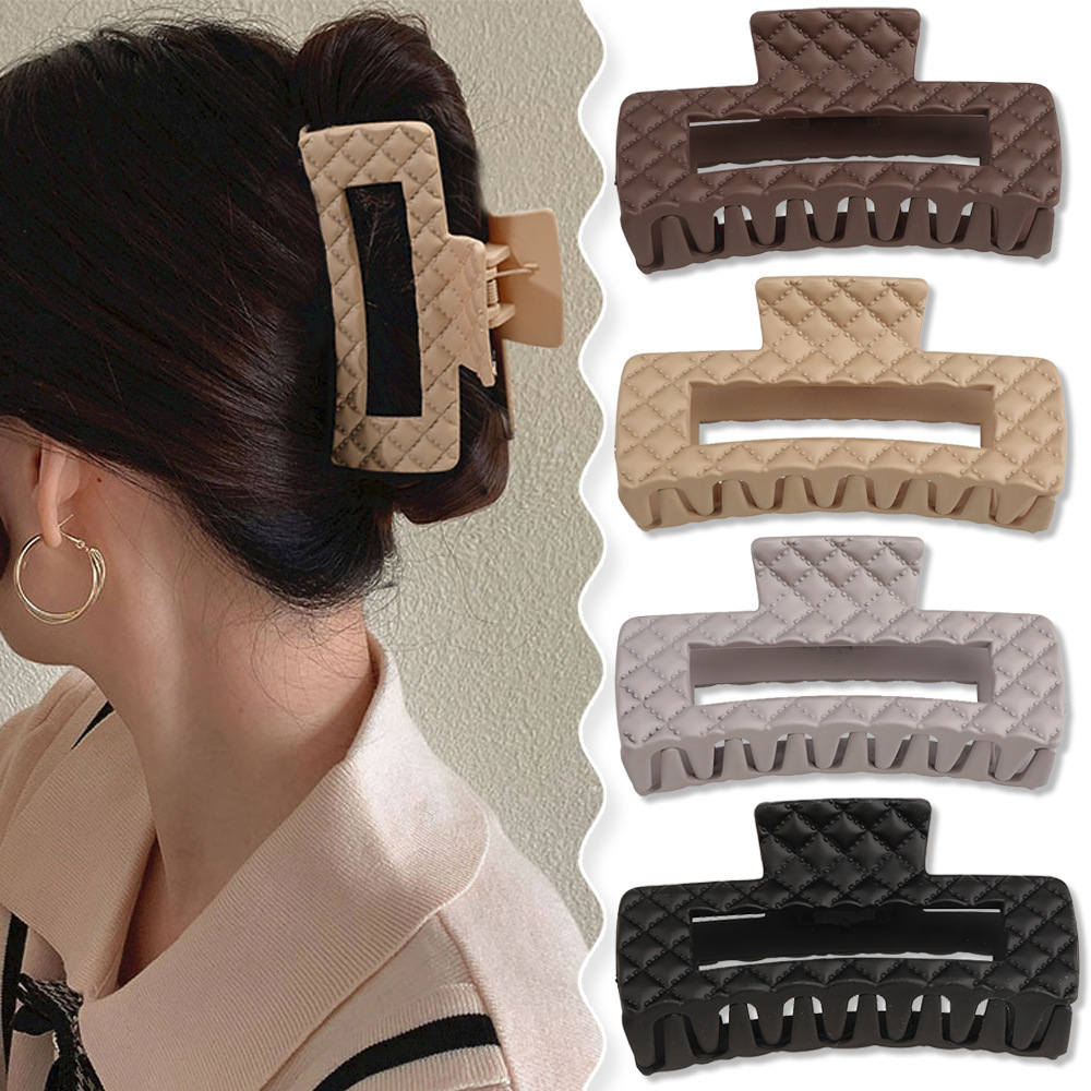 Korean-style Fashionable All-match Large Grab Clip Women's Back Hair Clip Frosted High-end Sense Hair Grab Hair Accessories Shark Clip