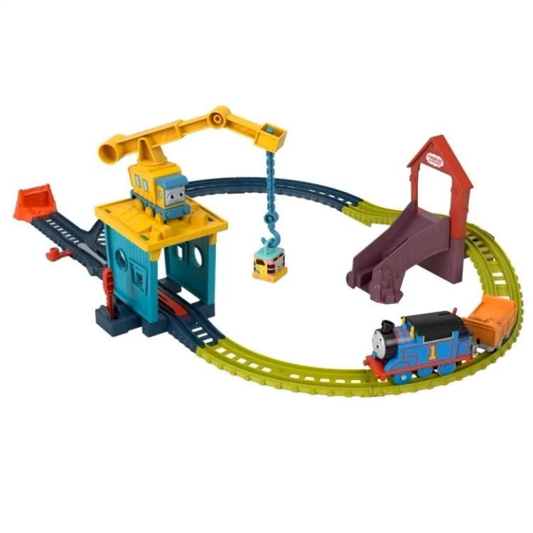 Моторизованный поезд (Thomas & Friends) GBN45, игровая дорога с краном и платформой для высадки