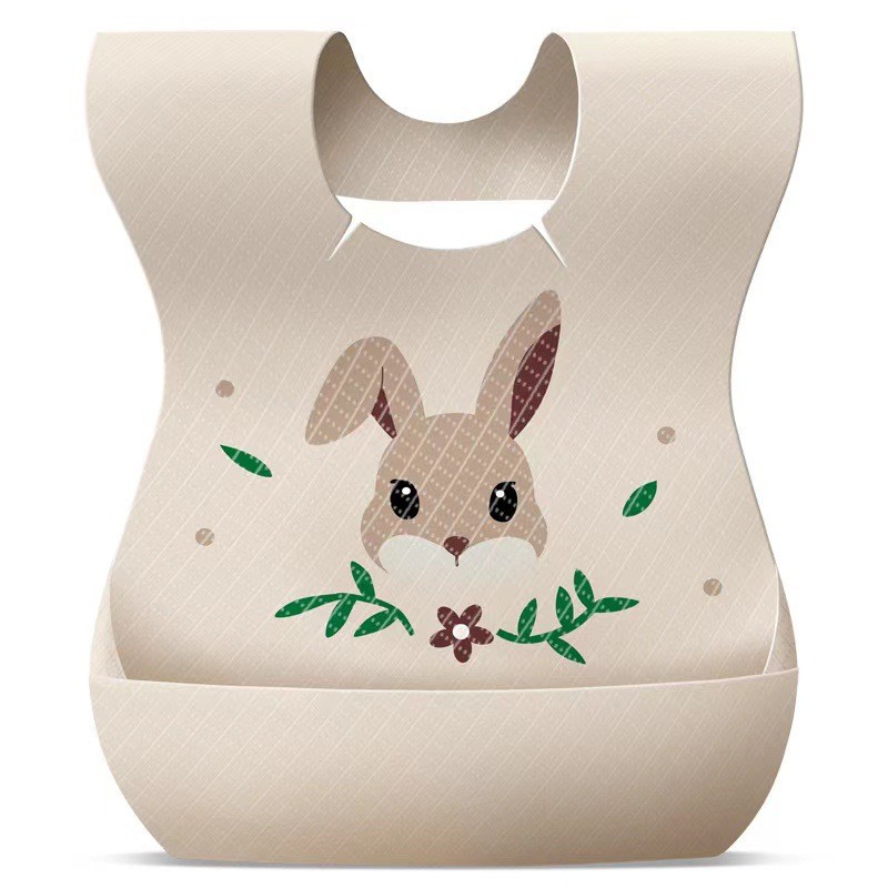 Ins nuevo verano bebé no tejido desechable babero desechable patrón de oso babero absorbente portátil para salir