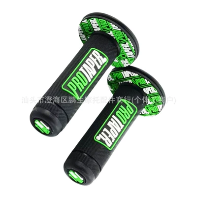 Cover Pro Ghost Fire – Motorcycle Handle Cover - black-and-green-pair