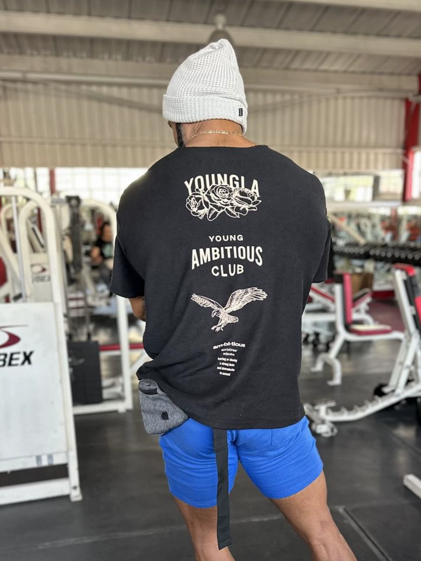 YOUNGLA короткий рукав мужской спортивный принт воротник лопает хлопок хлопок хлопок OldSchool, тяжёлый футболка с коротким рукавом