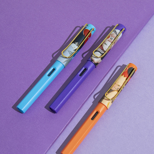 Naruto pen, primary and secondary school students, dual-use pen, replaceable ink bag, universal ink pen for boys and girls, optional