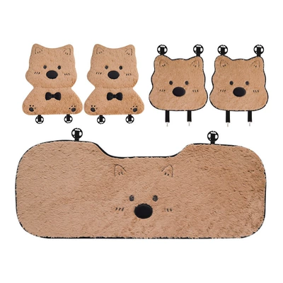 Seat cushion, seat cover, Thick Plush Cute West Highland Puppy
